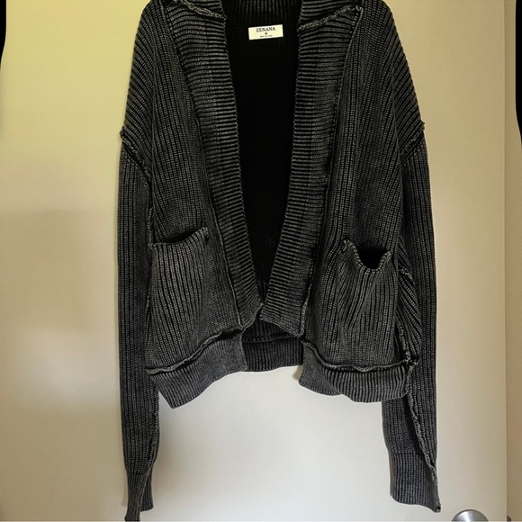 NWOT Lennox Cardi- Acid Wash Cardigan - Picture 2 of 8